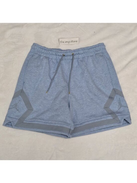Nike Pants - Air Jordan Flight Diamond Blue Grey  Fleece Loose-Fit Shorts FN5418-436 Wmns M